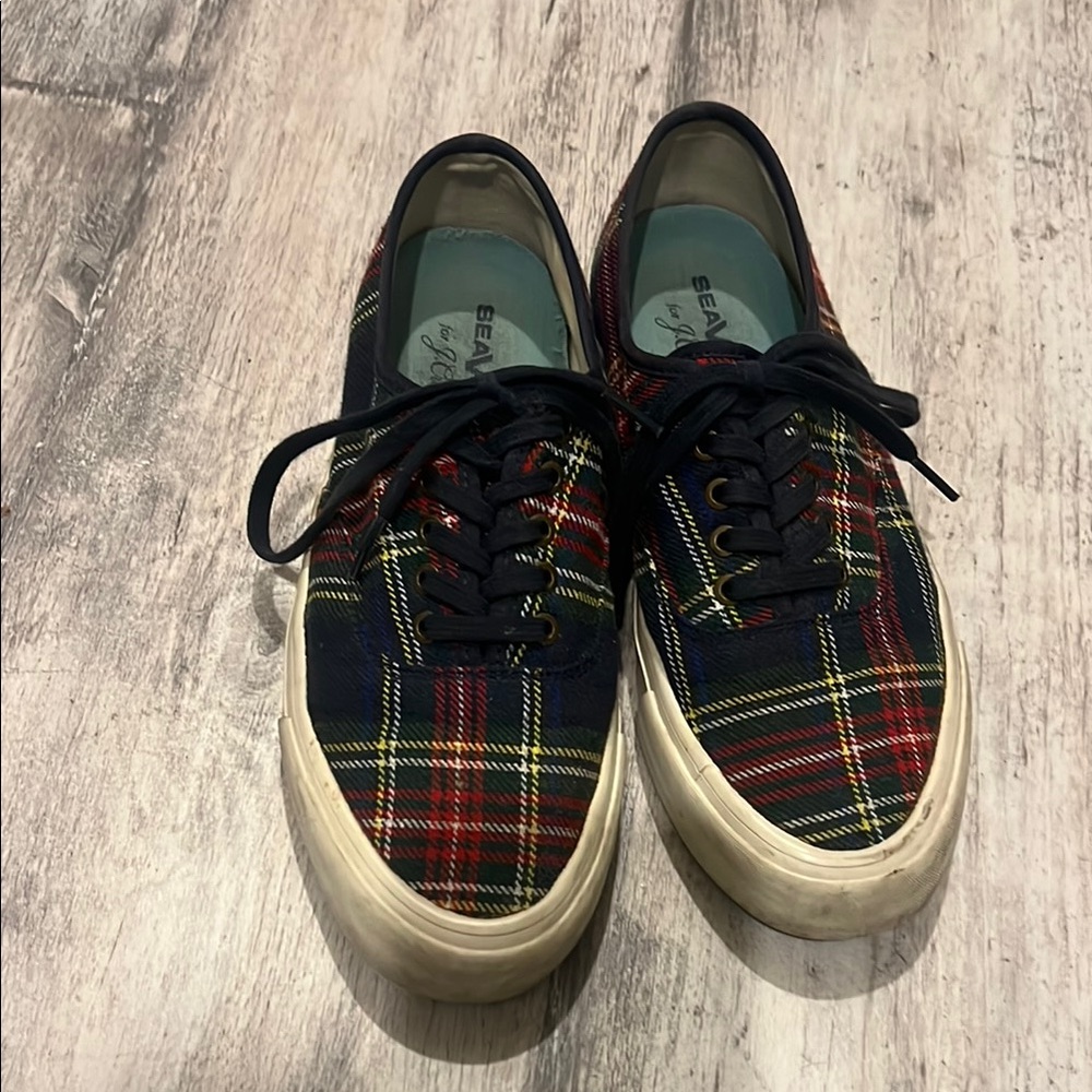 J.Crew Plaid Canvas Sneakers size 8.5